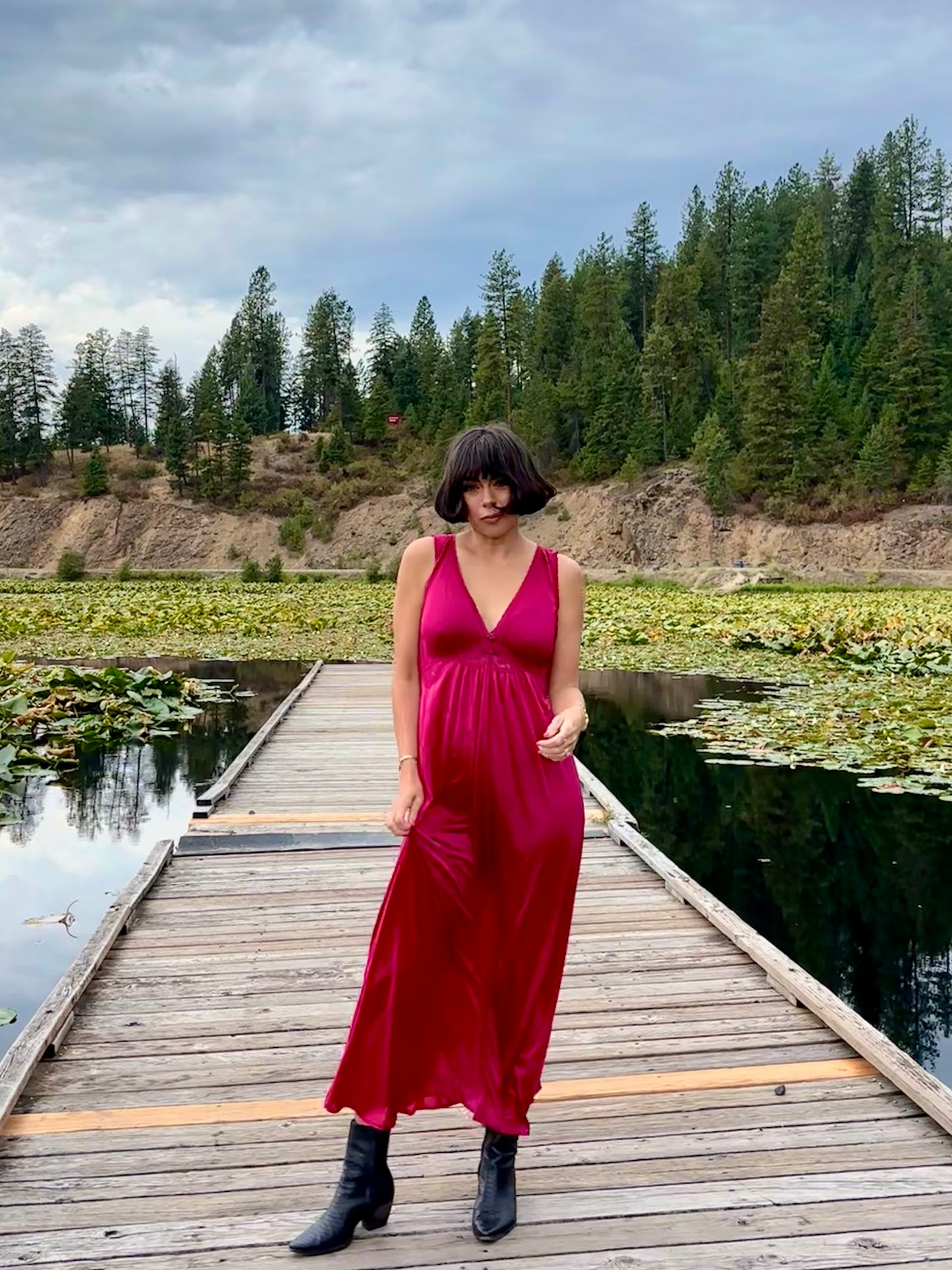 Vintage Burgundy Slip Dress