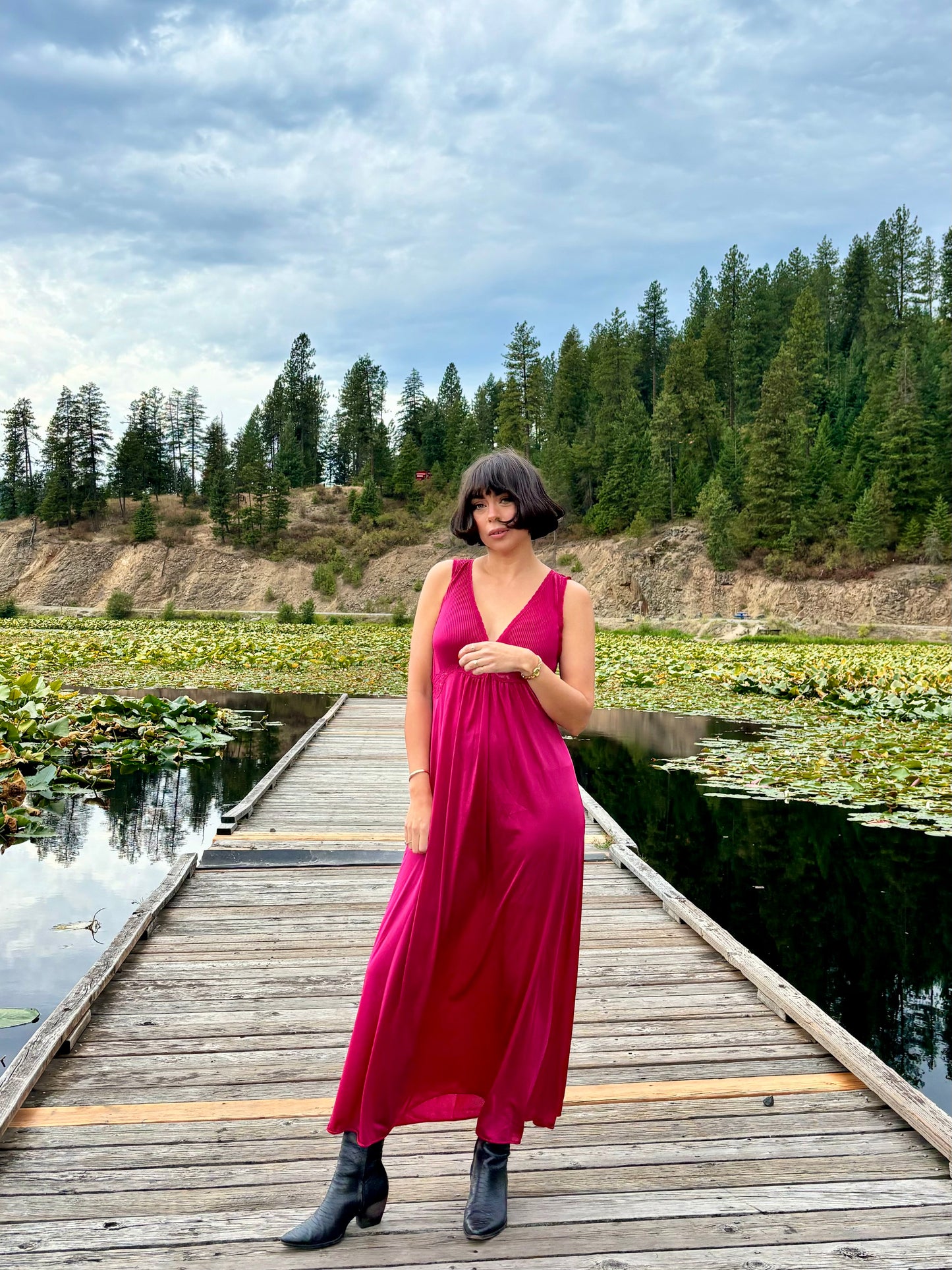 Vintage Burgundy Slip Dress