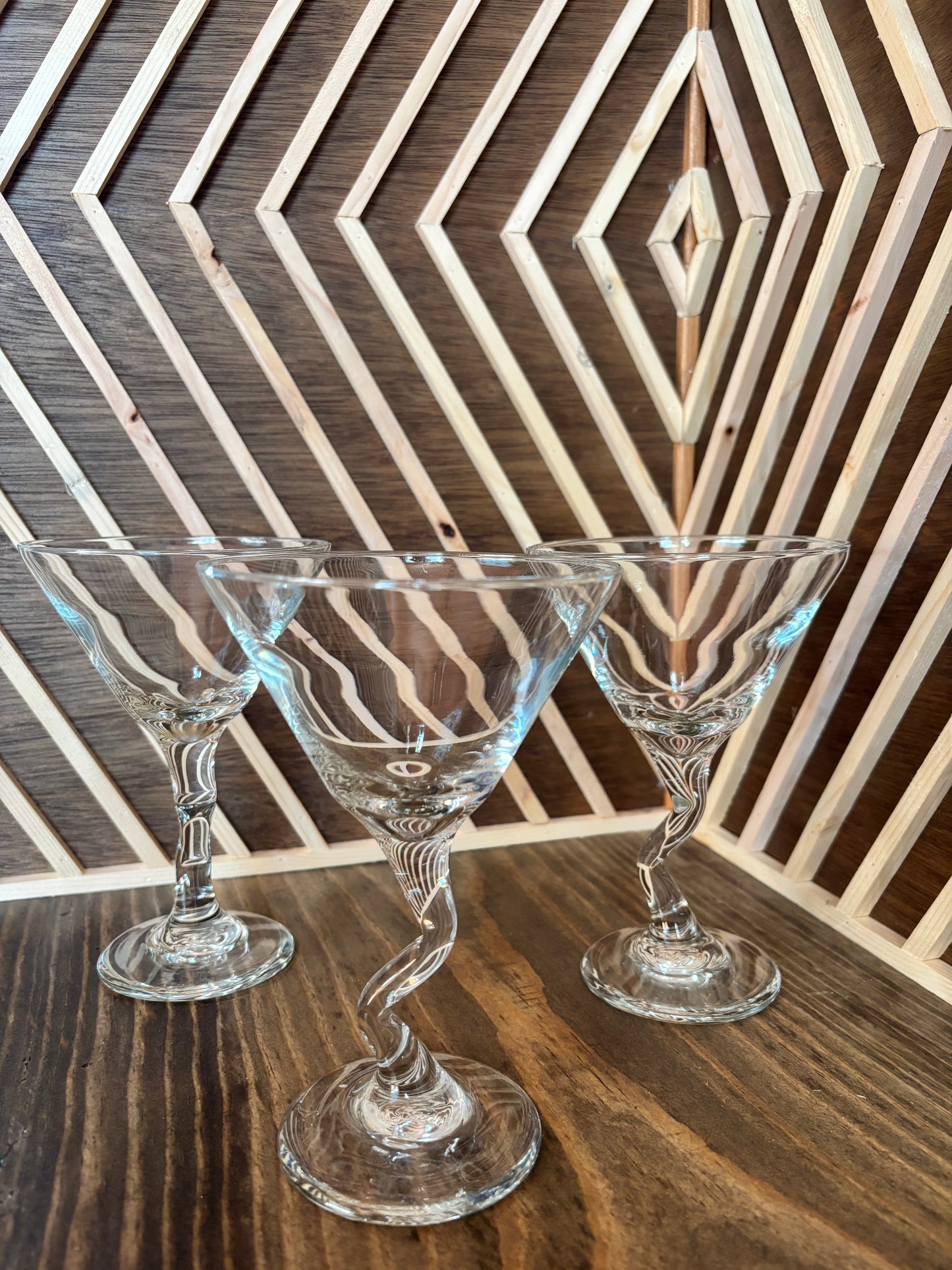 Squiggle Martini Glasses (set of 4)