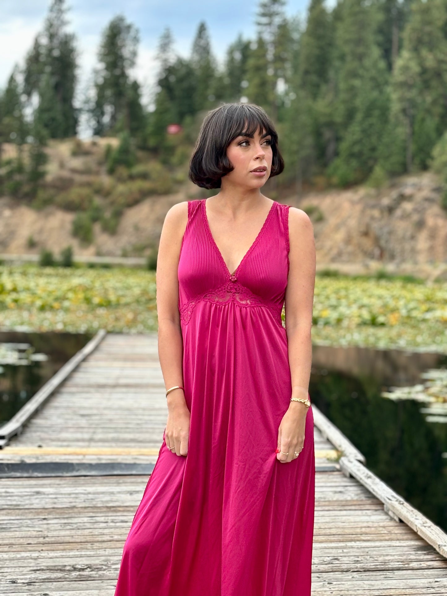 Vintage Burgundy Slip Dress
