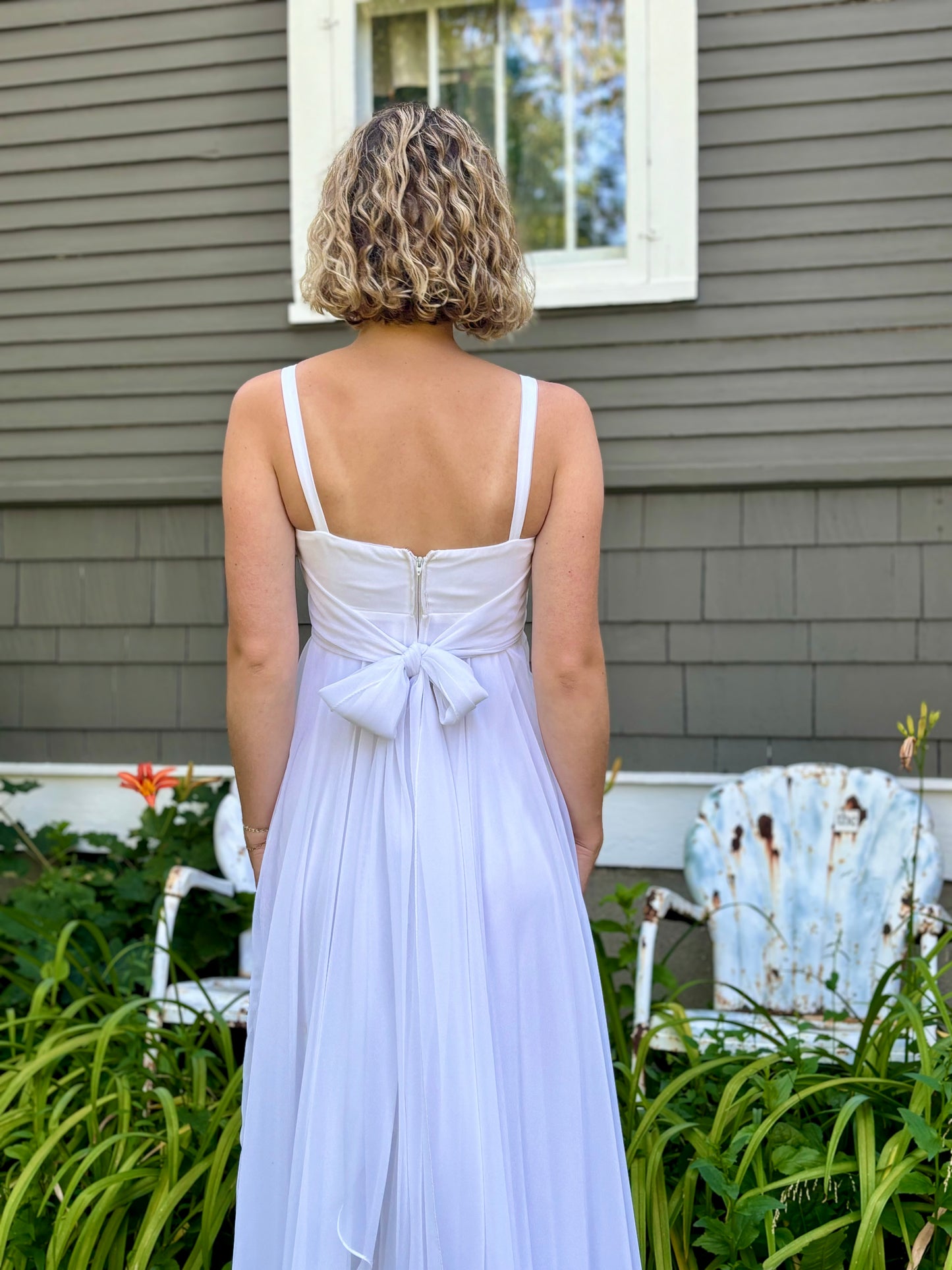 White Chiffon Bridal Dress
