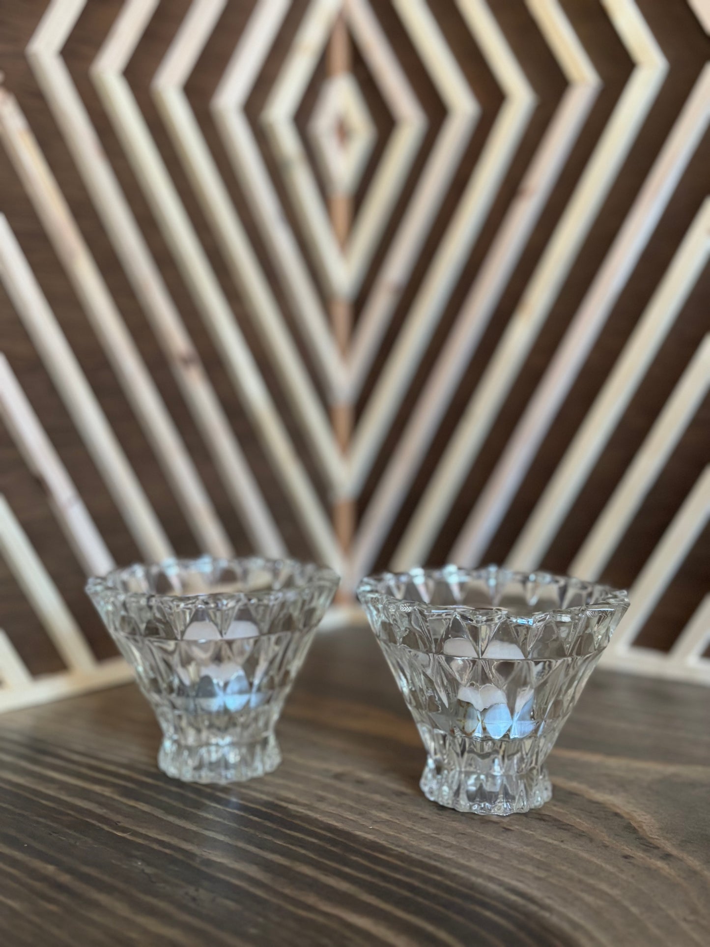 Vintage Crystal Candle Holders