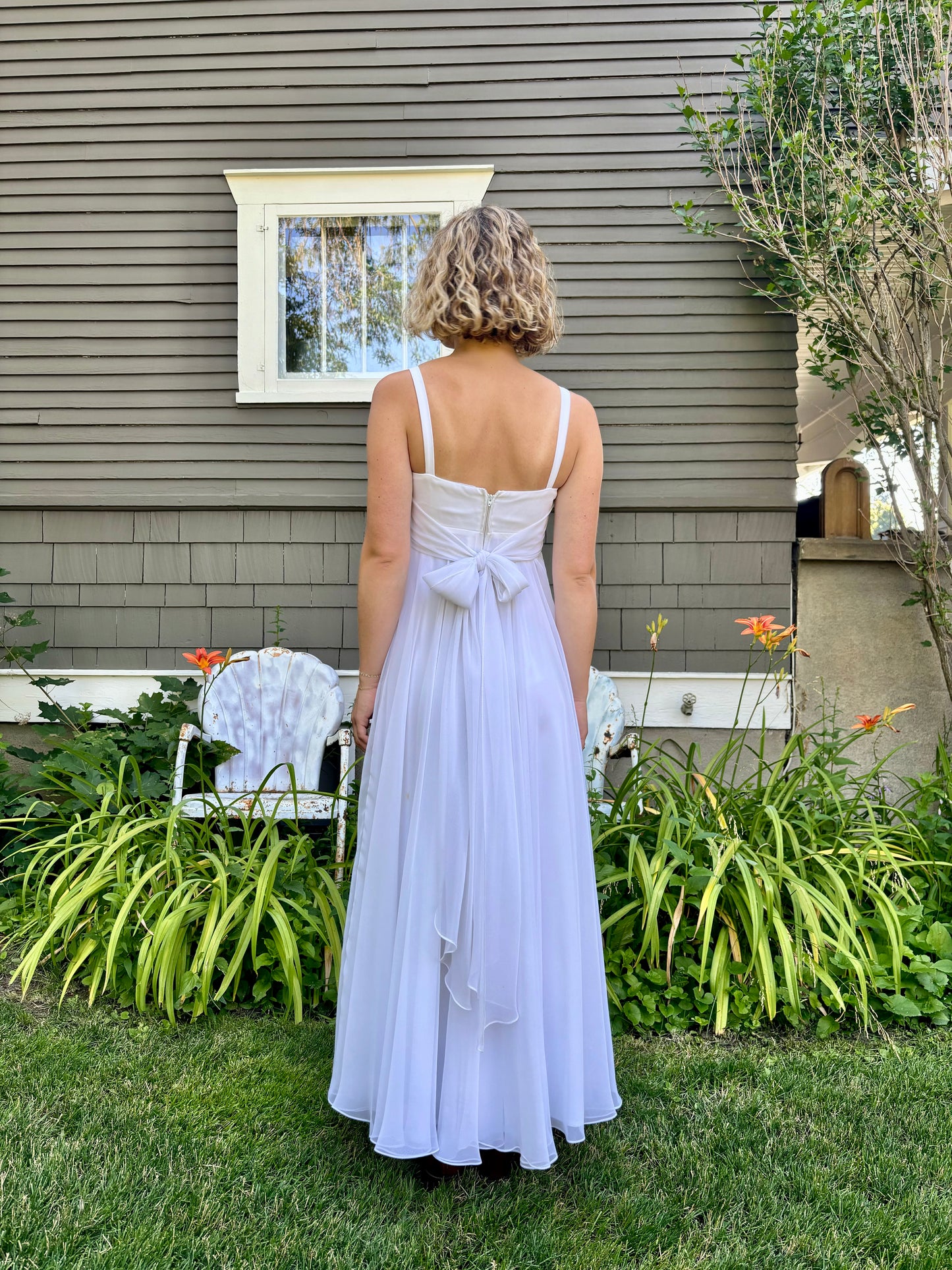 White Chiffon Bridal Dress