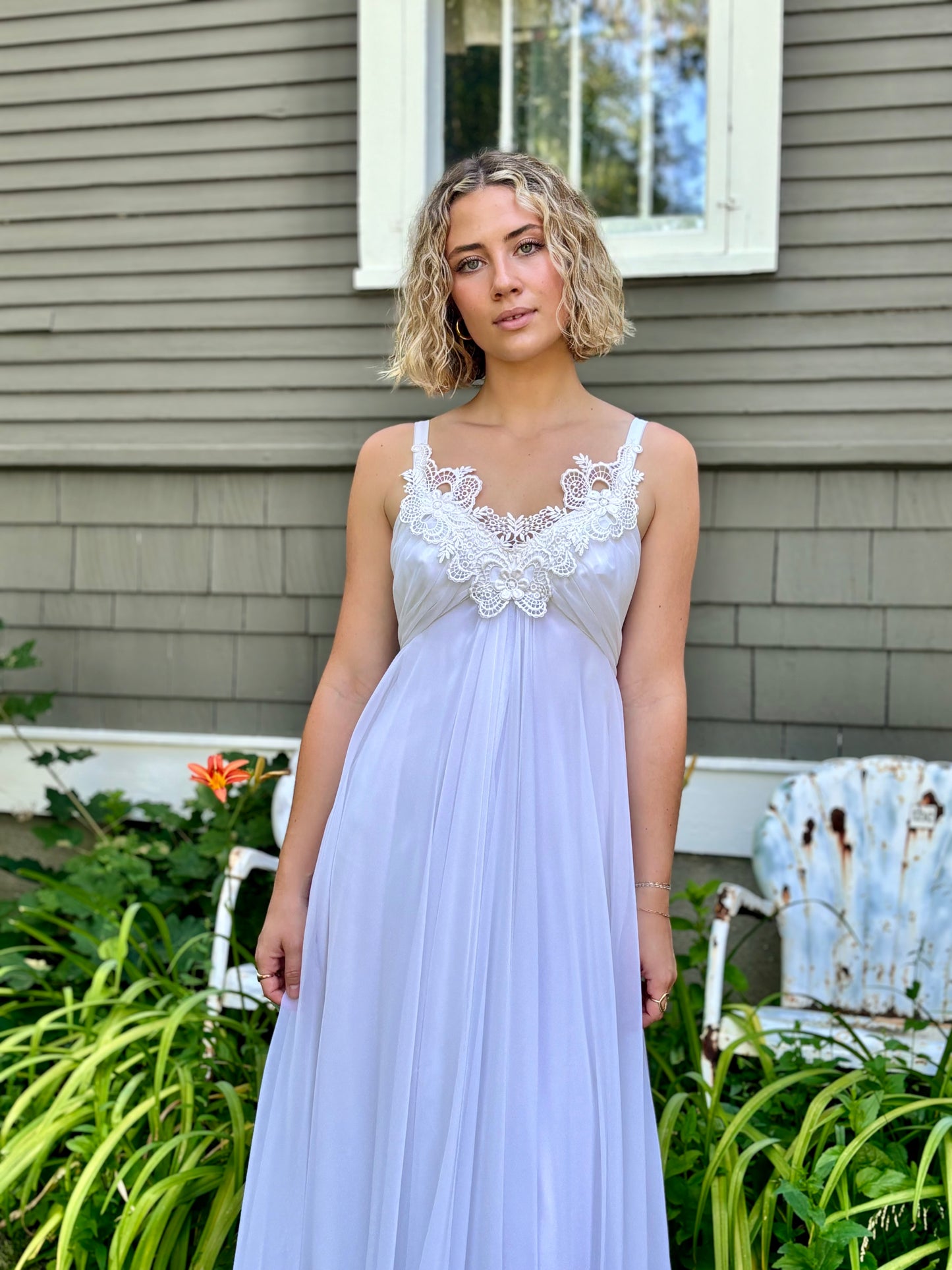 White Chiffon Bridal Dress