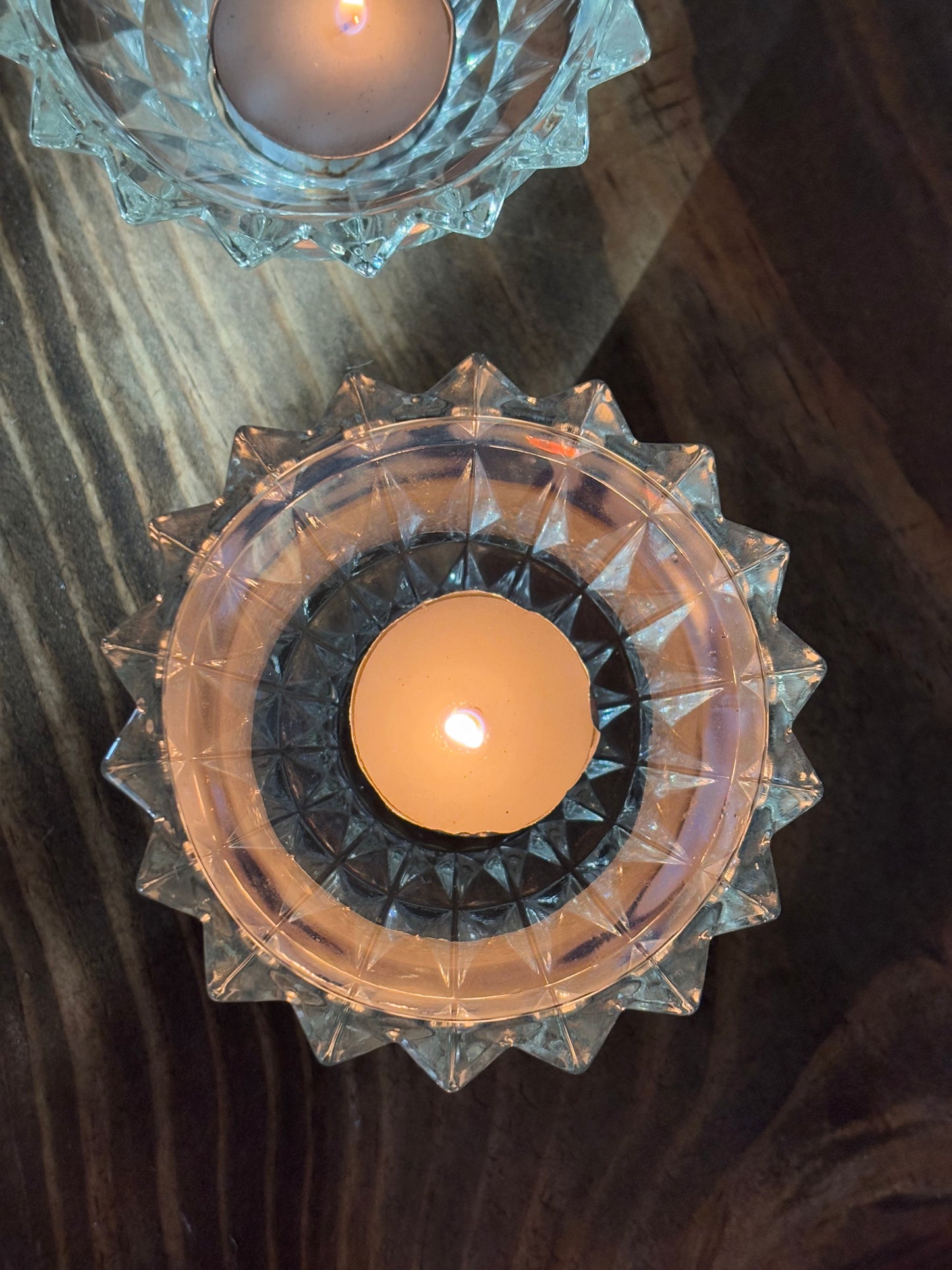 Vintage Crystal Candle Holders