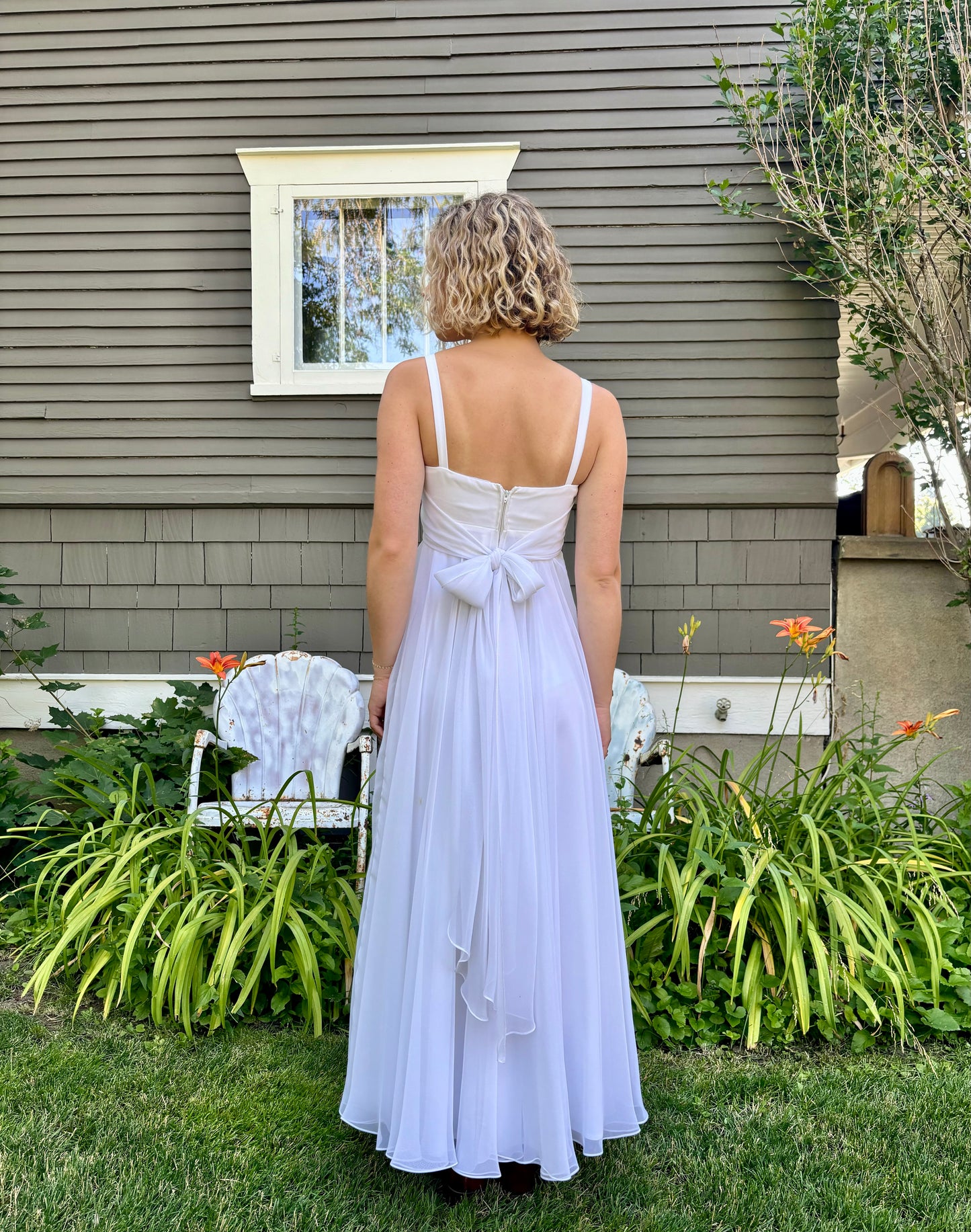 White Chiffon Bridal Dress