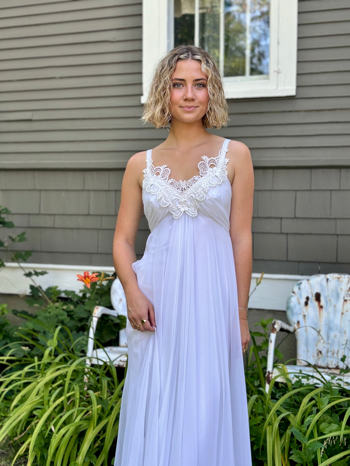 White Chiffon Bridal Dress