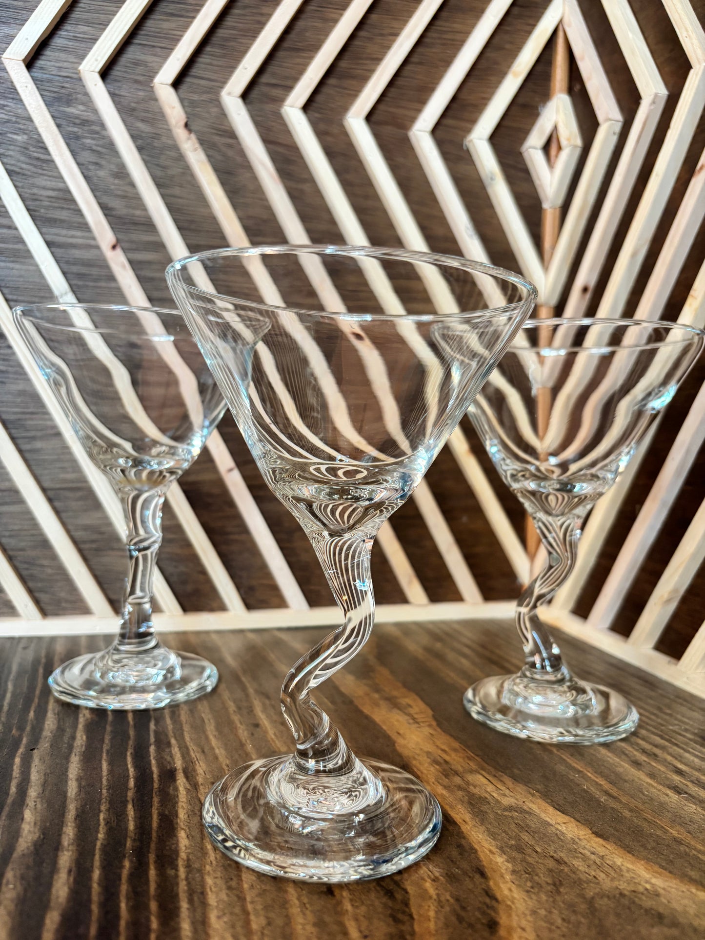 Squiggle Martini Glasses (set of 4)