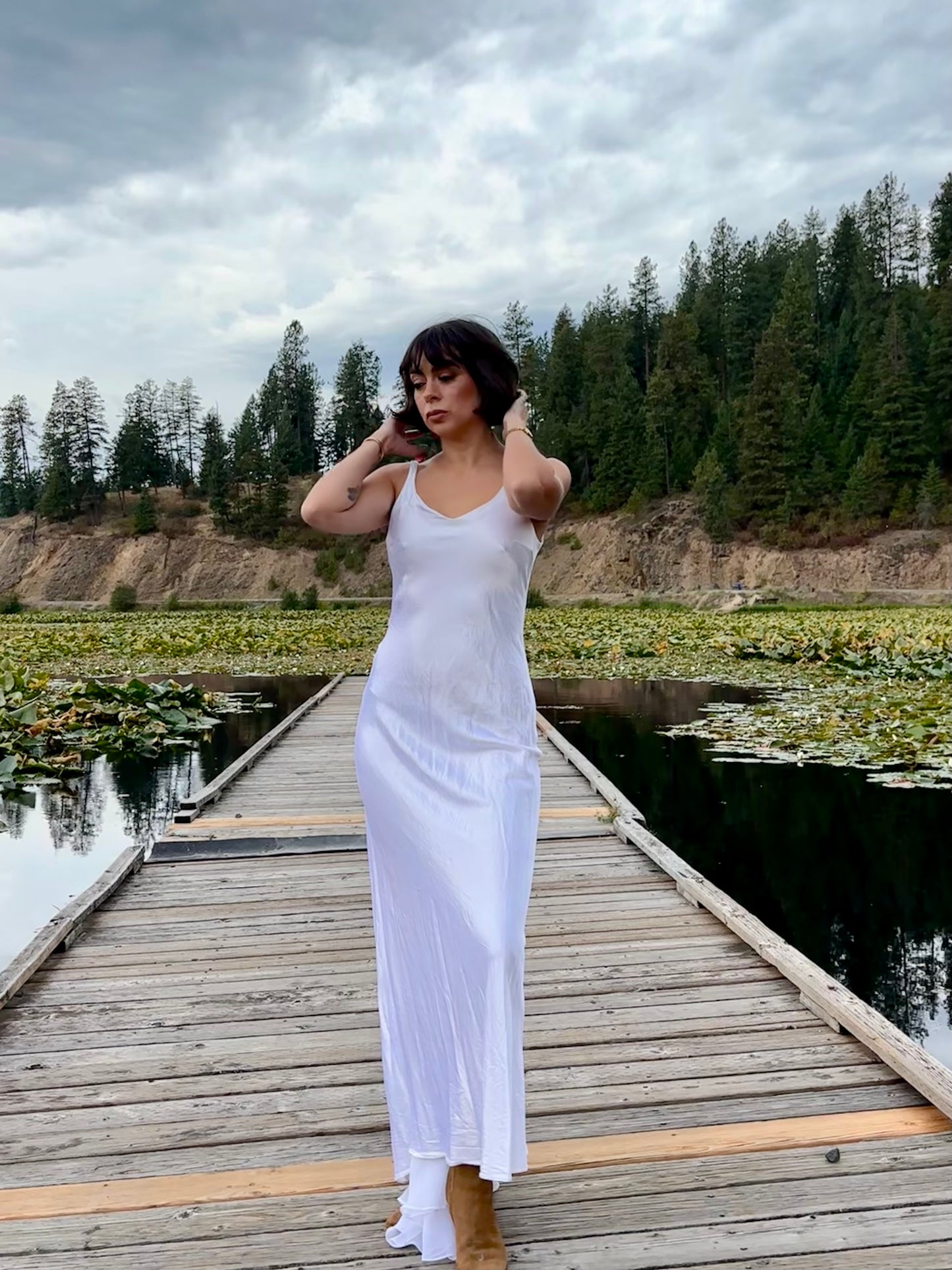 Vintage White Formal Dress