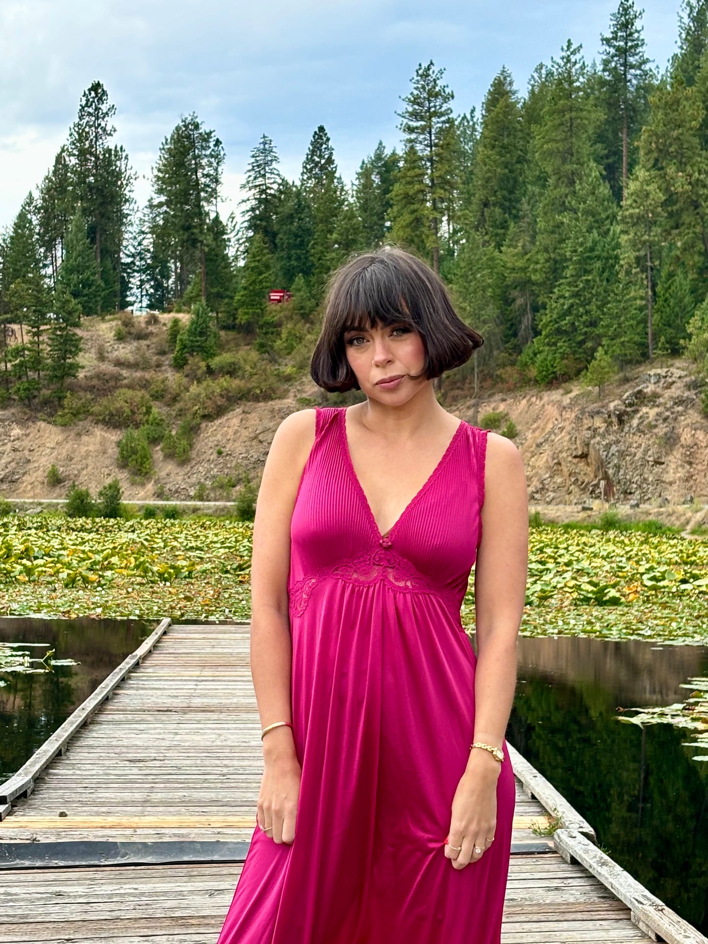 Vintage Burgundy Slip Dress