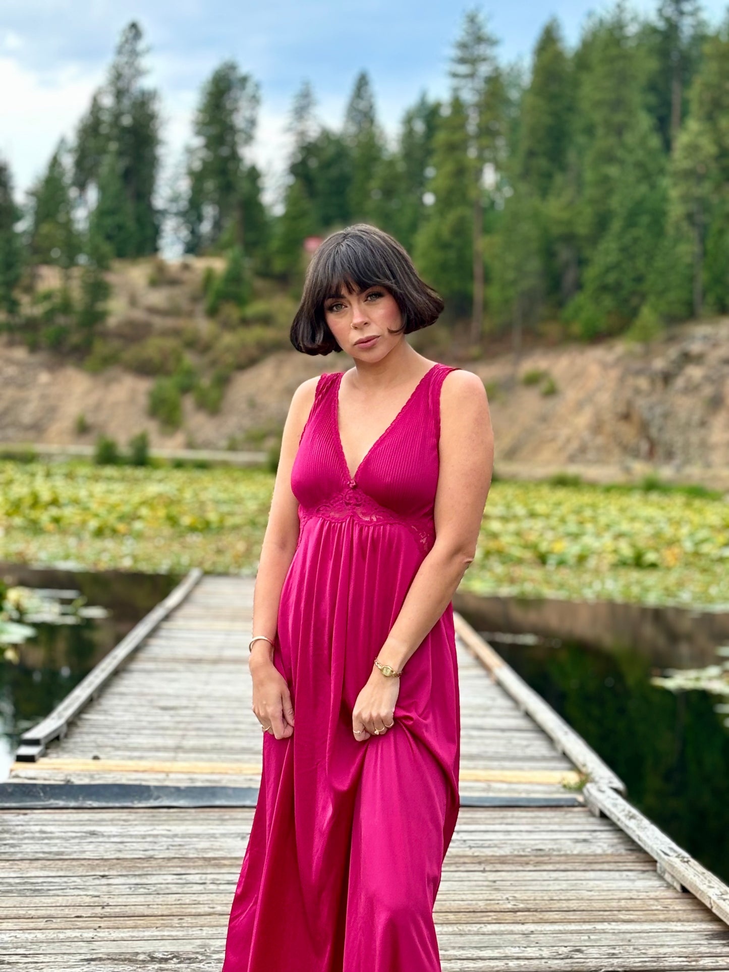 Vintage Burgundy Slip Dress