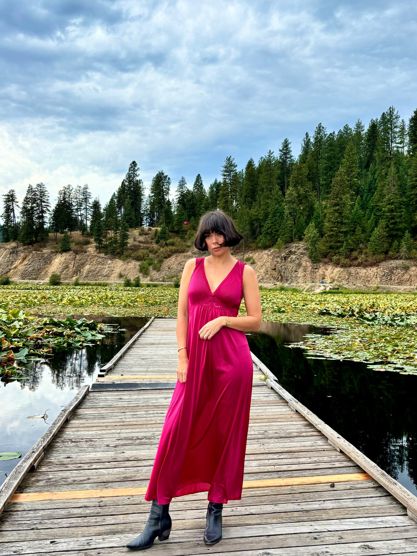 Vintage Burgundy Slip Dress