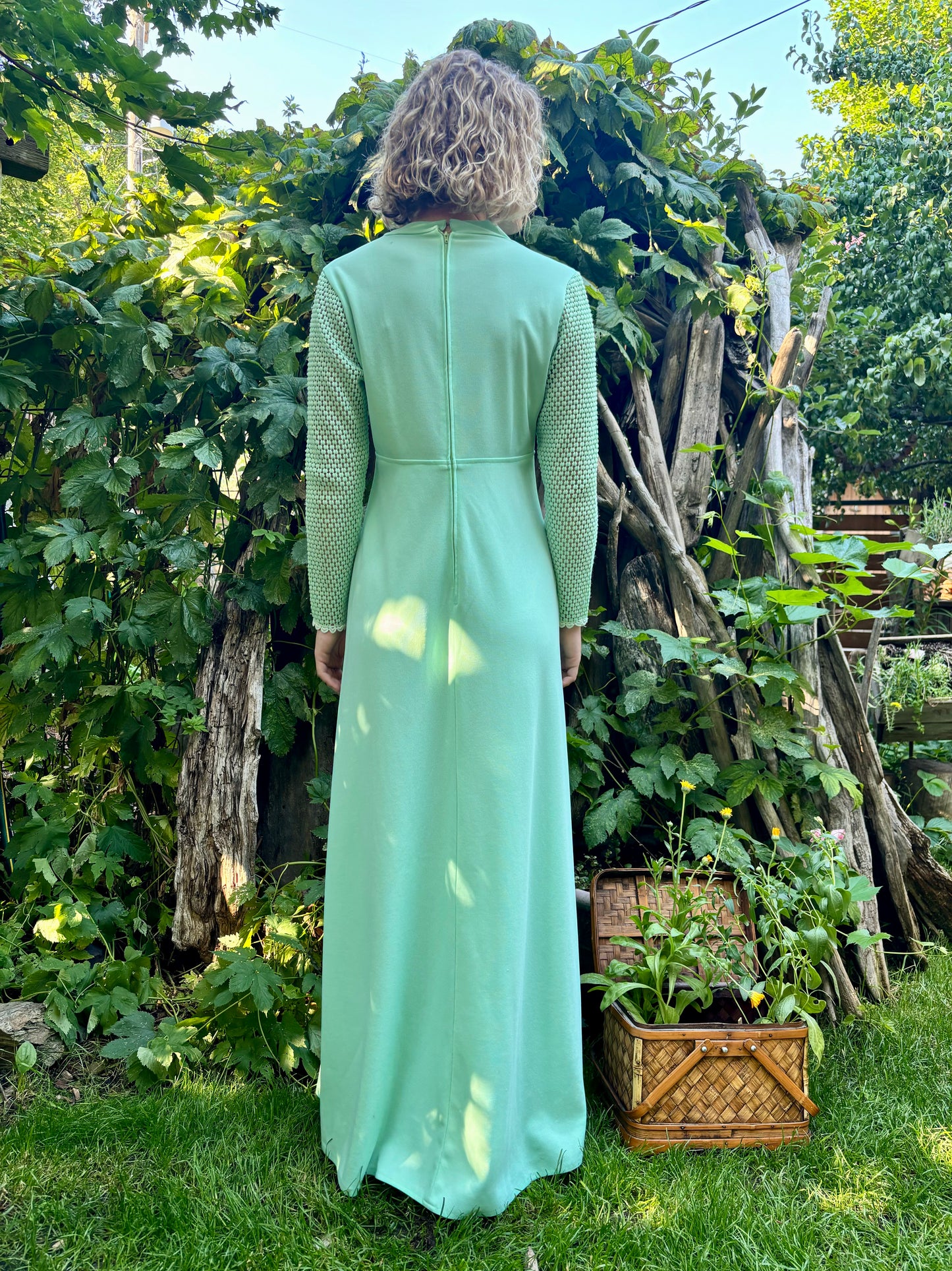 70’s Vintage Seafoam Green Dress