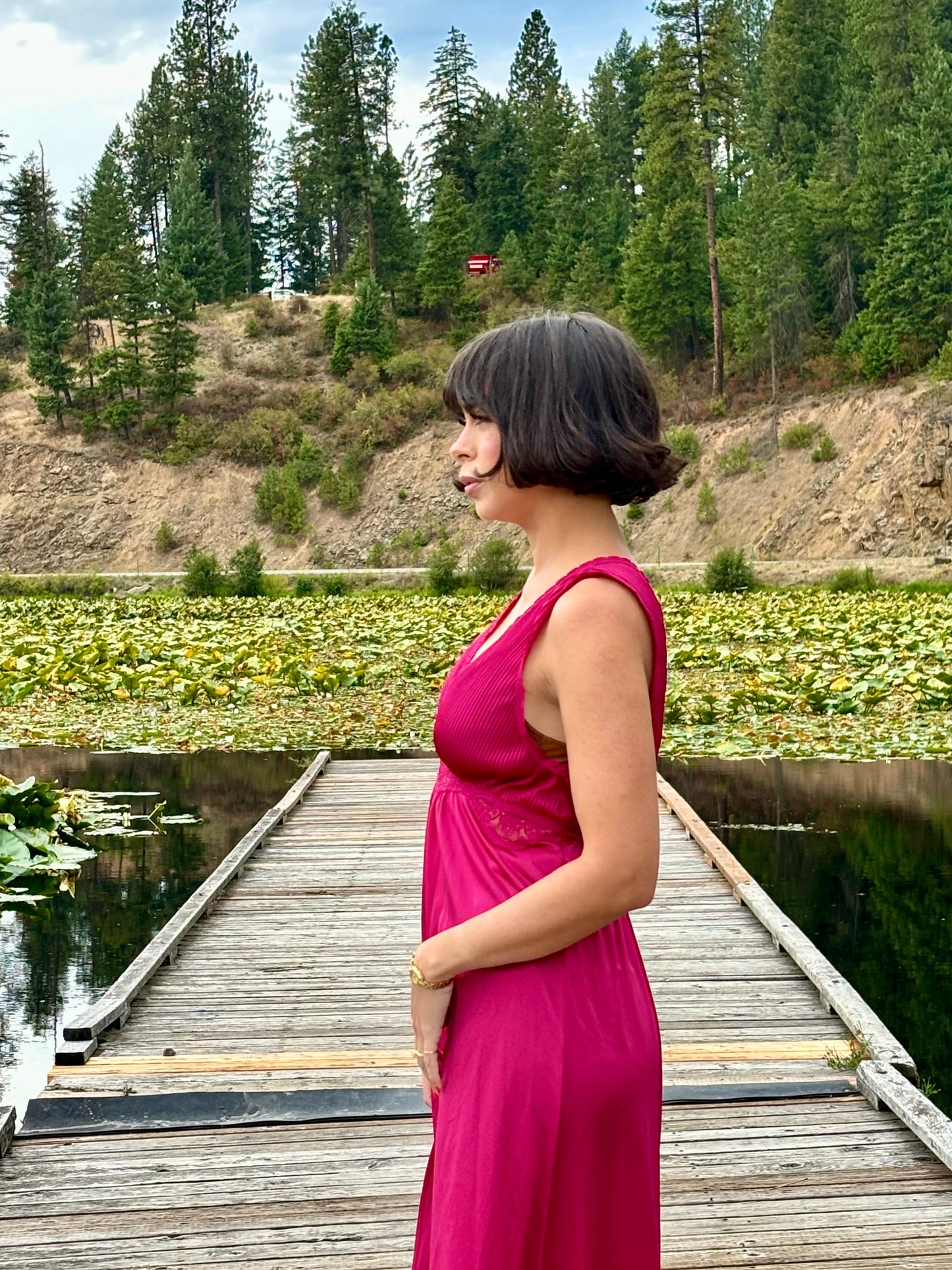 Vintage Burgundy Slip Dress