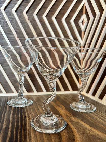 Squiggle Martini Glasses (set of 4)