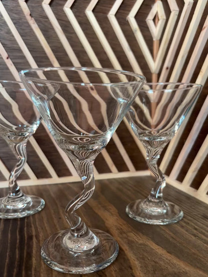 Squiggle Martini Glasses (set of 4)